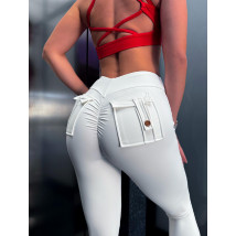 Biele push-up legíny s vreckami-313986-06