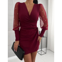 Bordové elegantné šaty-313587-01