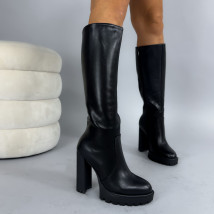 Čierne vysoké čižmy-323838-05