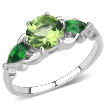 Dámsky oceľový prsteň zelený-315069-01
