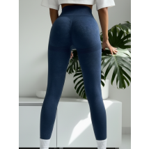 Tmavomodré double push-up legíny-324646-019