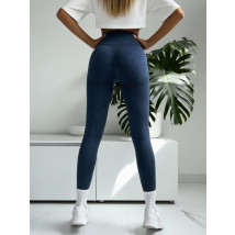 Tmavomodré double push-up legíny-324646-019