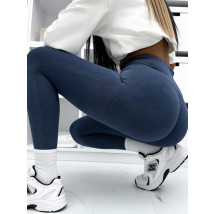Tmavomodré double push-up legíny-324646-019