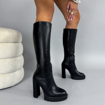 Čierne vysoké čižmy-323838-05