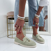 Svetlozelené semišové mokasíny-326343-02