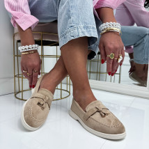 Svetlohnedé semišové mokasíny-326350-04