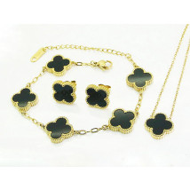 Pozlátená ceľová súprava trojkombinácia Olivia-307152-06