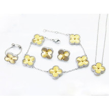 Dámska oceľová súprava s prsteňom Olivia-322268-03