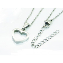 Oceľový náhrdelník Srdiečko-256096-014