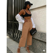 Hnedé mušelínové nohavice-326321-01