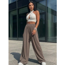 Tmavohnedé široké nohavice-317949-06