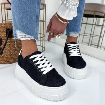 Čierne trblietavé tenisky-326058-02