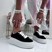 Čierne čipkované tenisky-326572-03