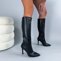 Čierne vysoké čižmy-324532-02