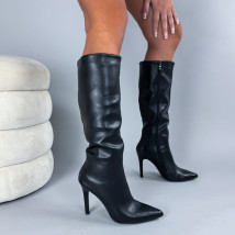 Čierne vysoké čižmy-324532-02