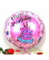 Ružový balón Happy birthday
