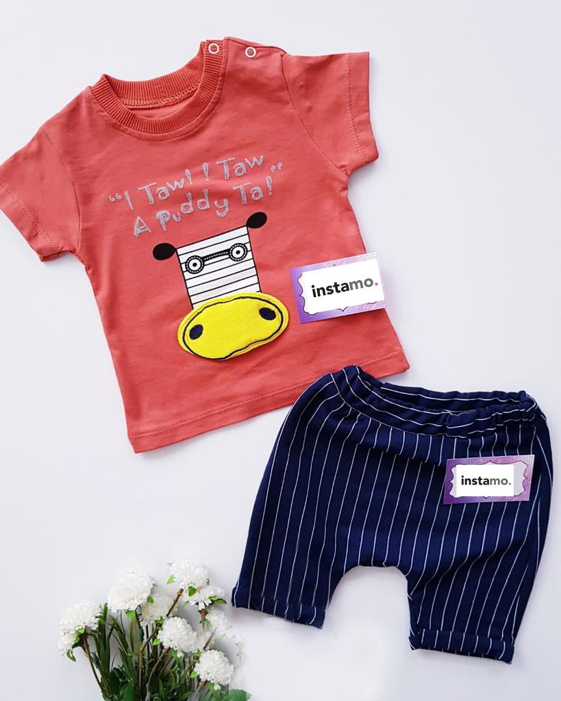 Hnedá dvojdielna bavlnená súprava