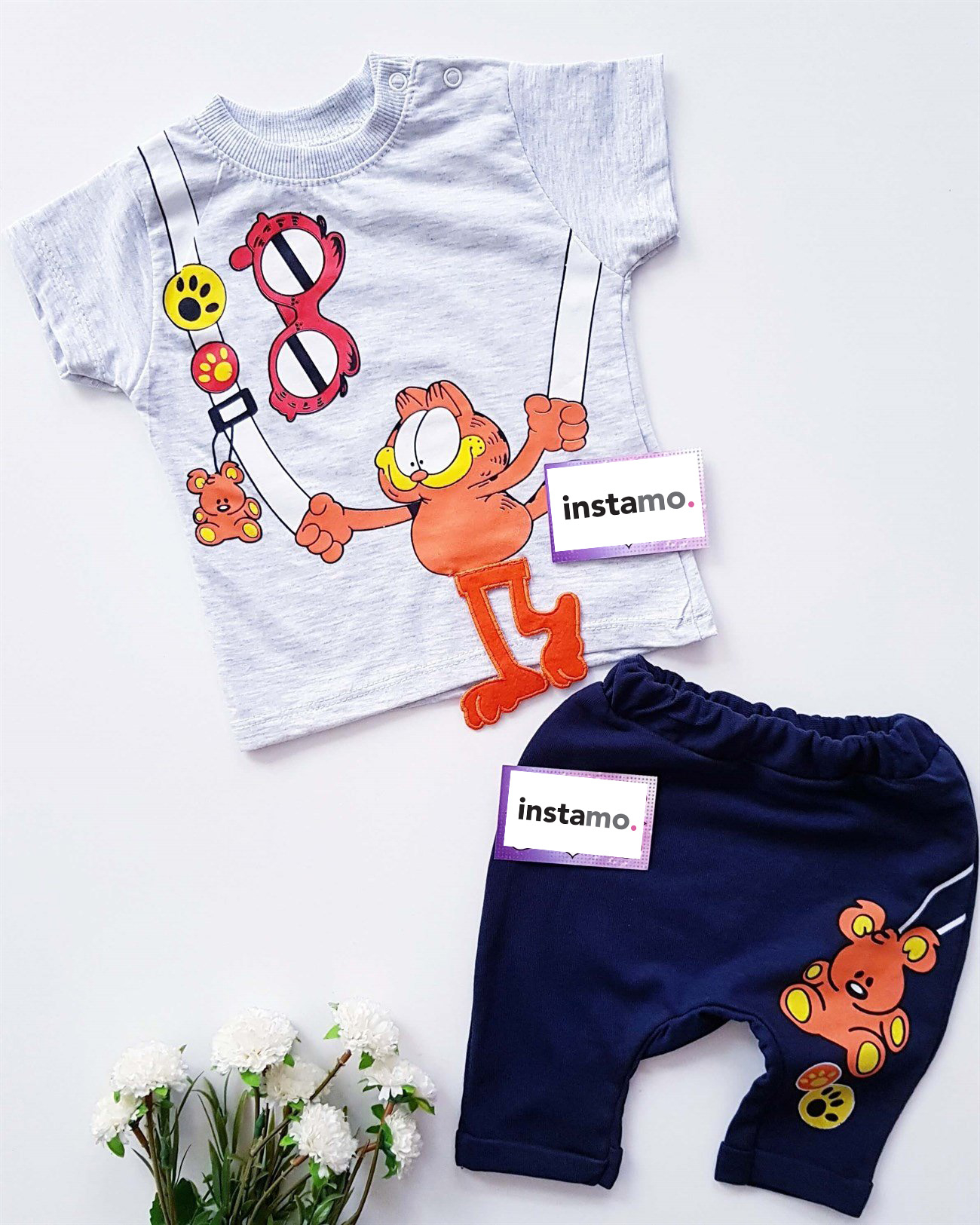 Sivo-modrá dvojdielna súprava