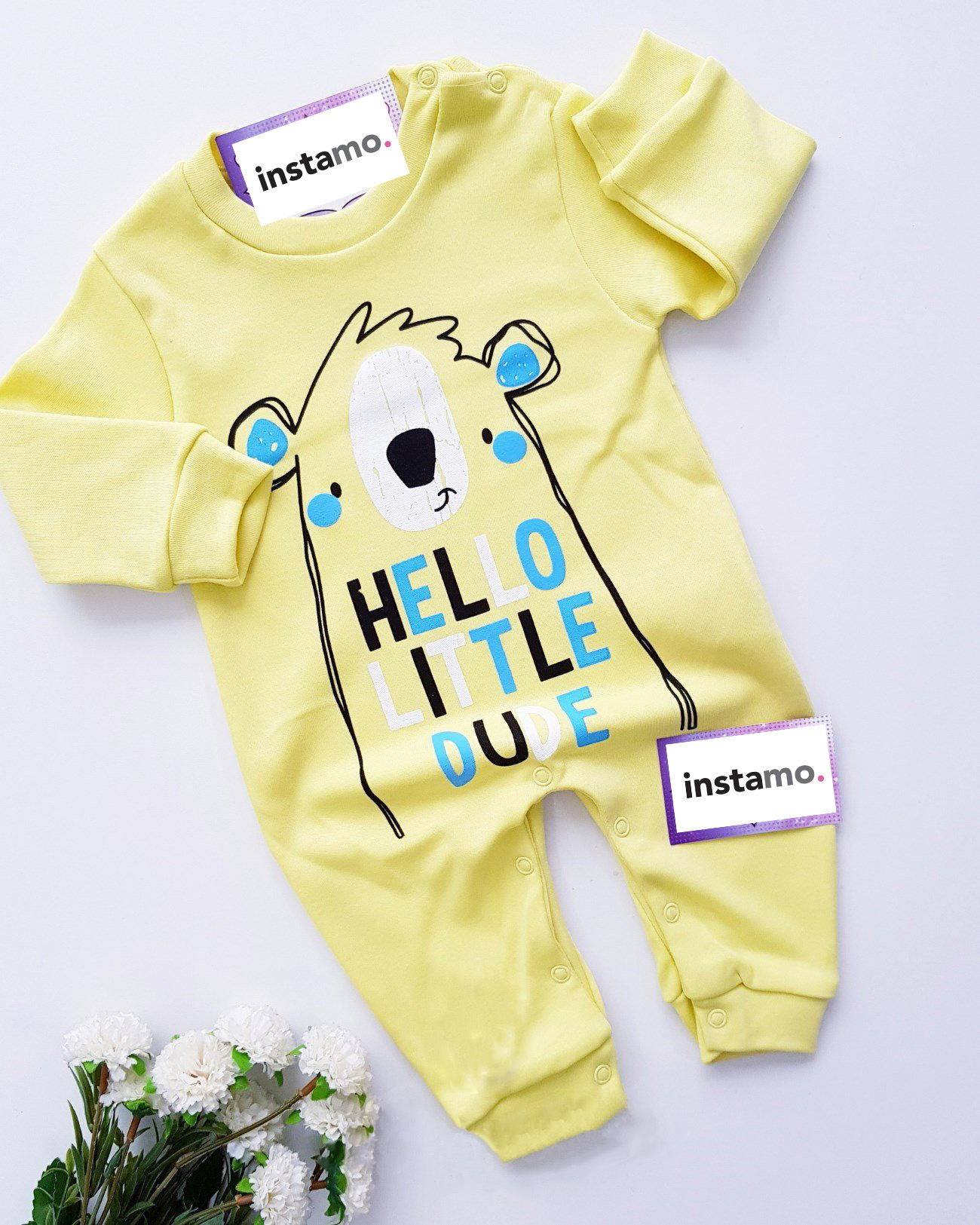 Žltý bavlnený overal