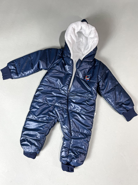 Tmavomodrý teplý overal