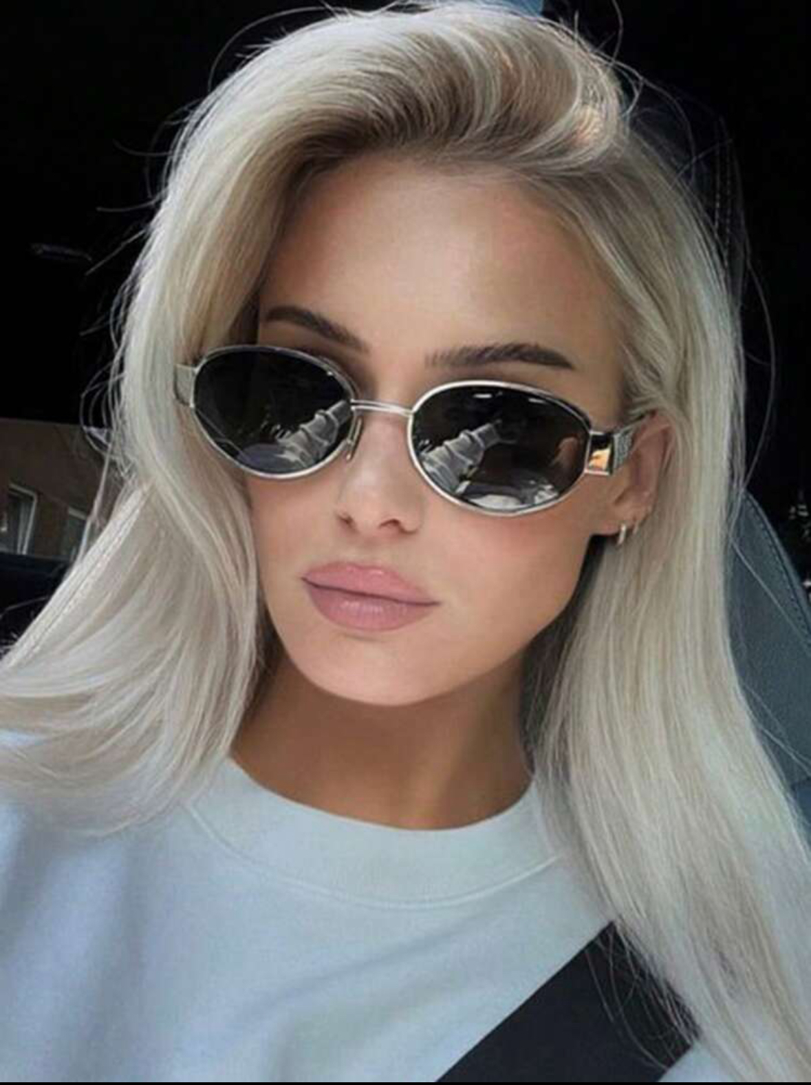 Strieborné slnečné okuliare