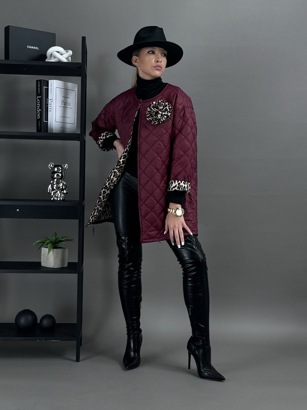 Bordová prechodná vetrovka LEO