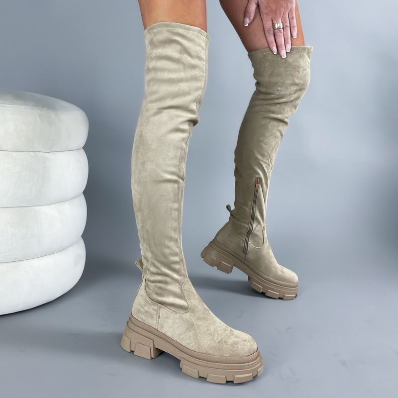 Svetlohnedé vysoké čižmy