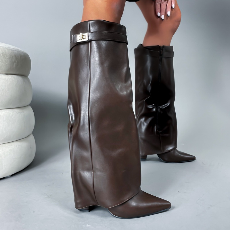 Hnedé vysoké čižmy