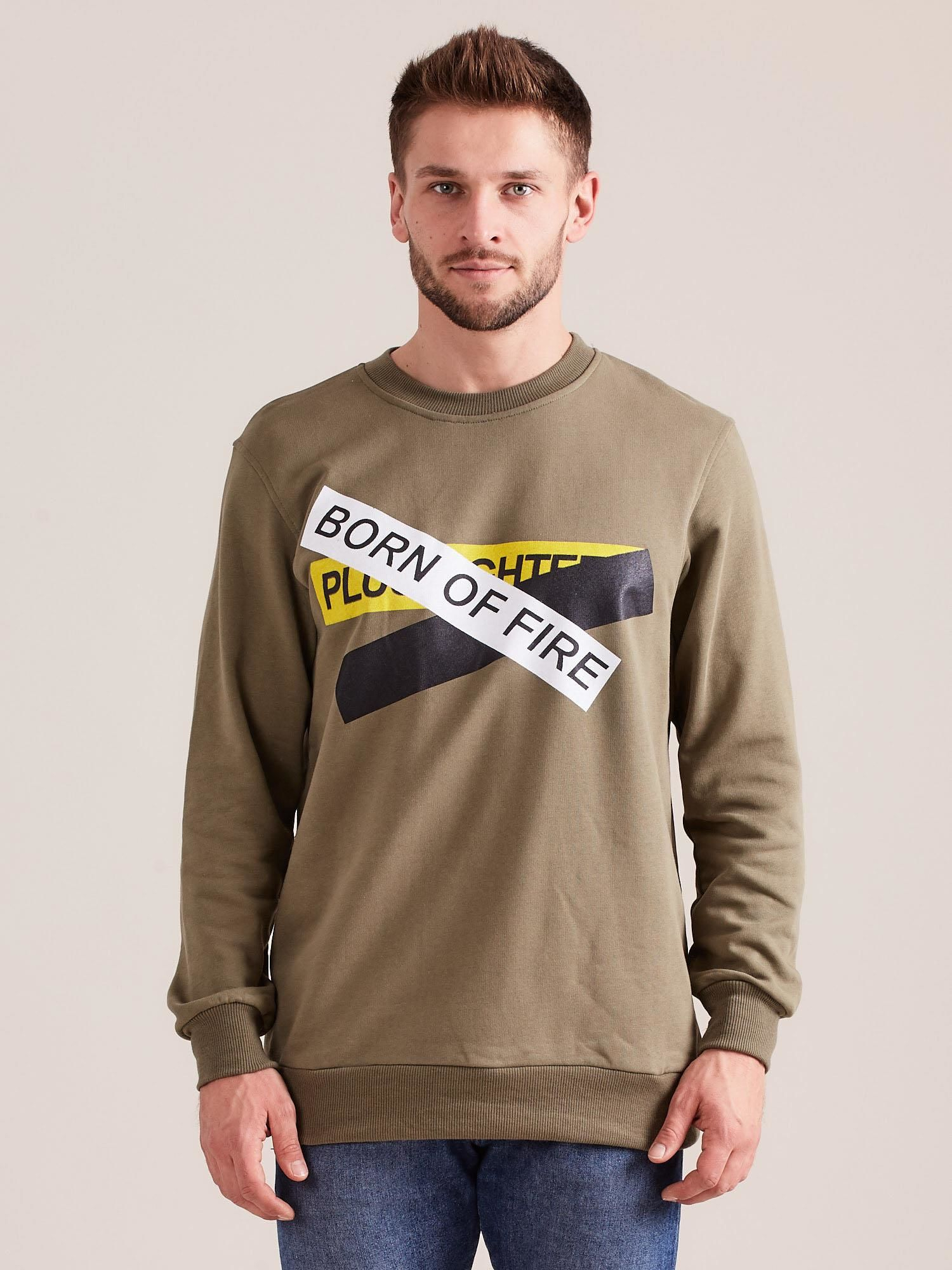 Zelená bavlnená mikina