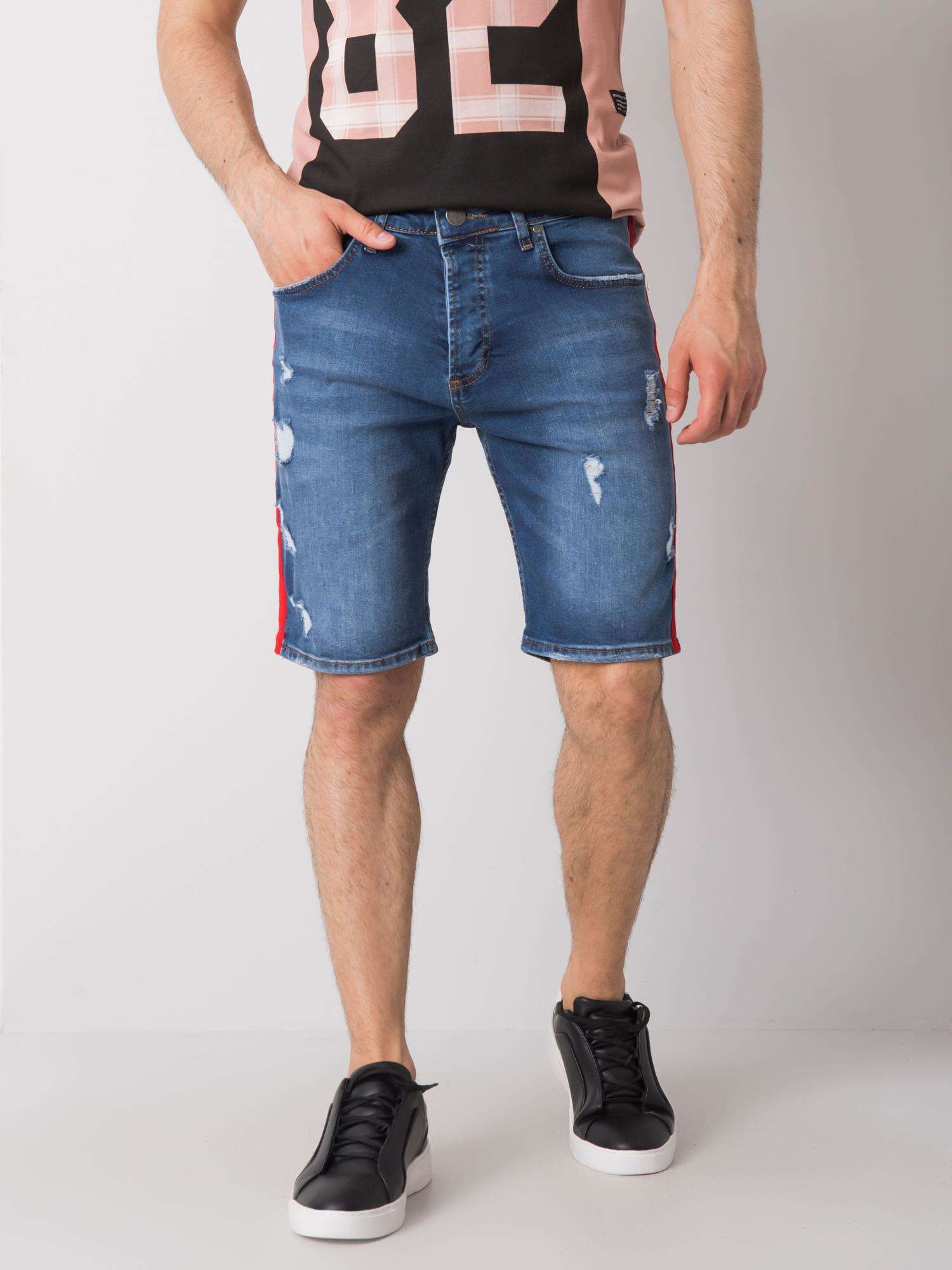 Modré  rifľové kraťasy