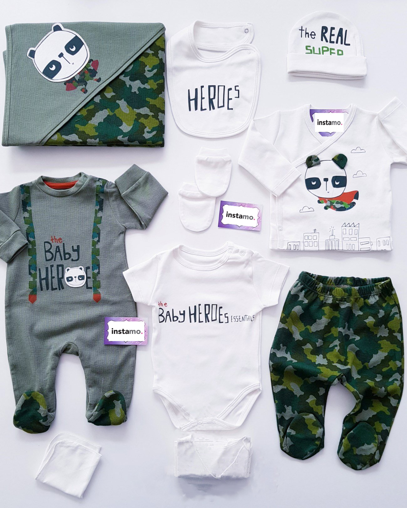 Zelená desaťdielna  bavlnená súprava