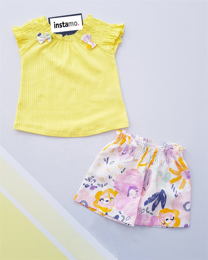 Žltá kvetinková letná súprava