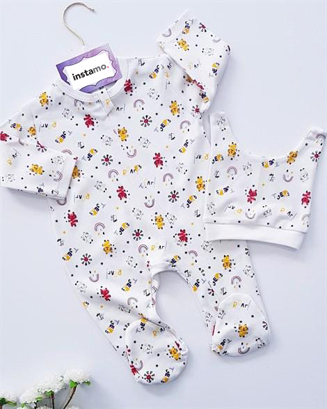 Bavlnený overal s čiapkou