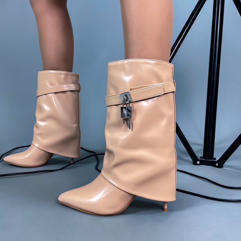 Béžové kotníkové čižmy s ozdobou